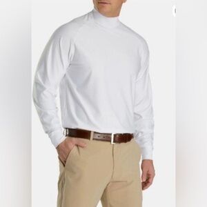 Footjoy Performance FJ Golf Mock Neck Turtleneck White Size Small
